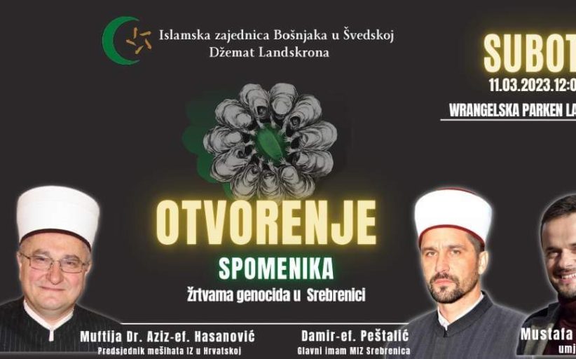 Otvorenje spomen-obilježja “Cvijet Srebrenice” u Landskroni