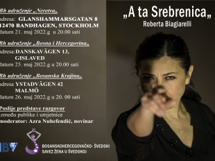 Monodrama “A ta Srebrenica” Roberta Biagiarelli